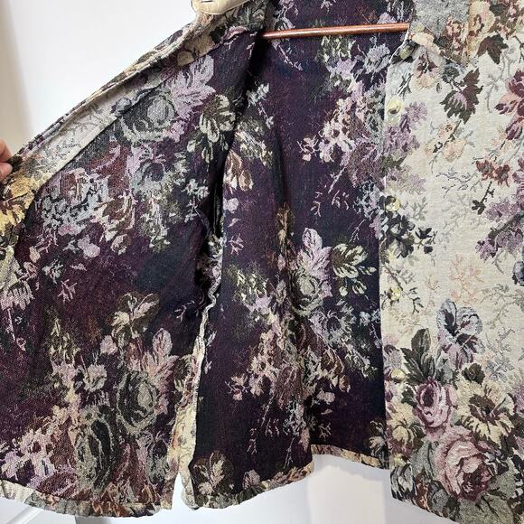 Lemon Grass Studio Floral Tapestry Jacket XL - Picture 3 of 8